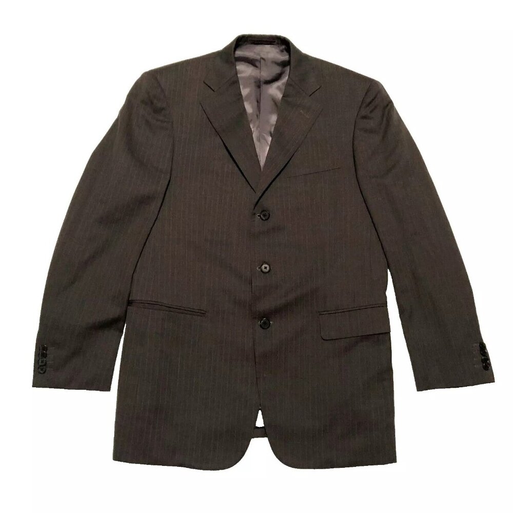 Barneys New York Sport Coat Sz 40R Gray Wool 3 Buttons Lined Structured Mens